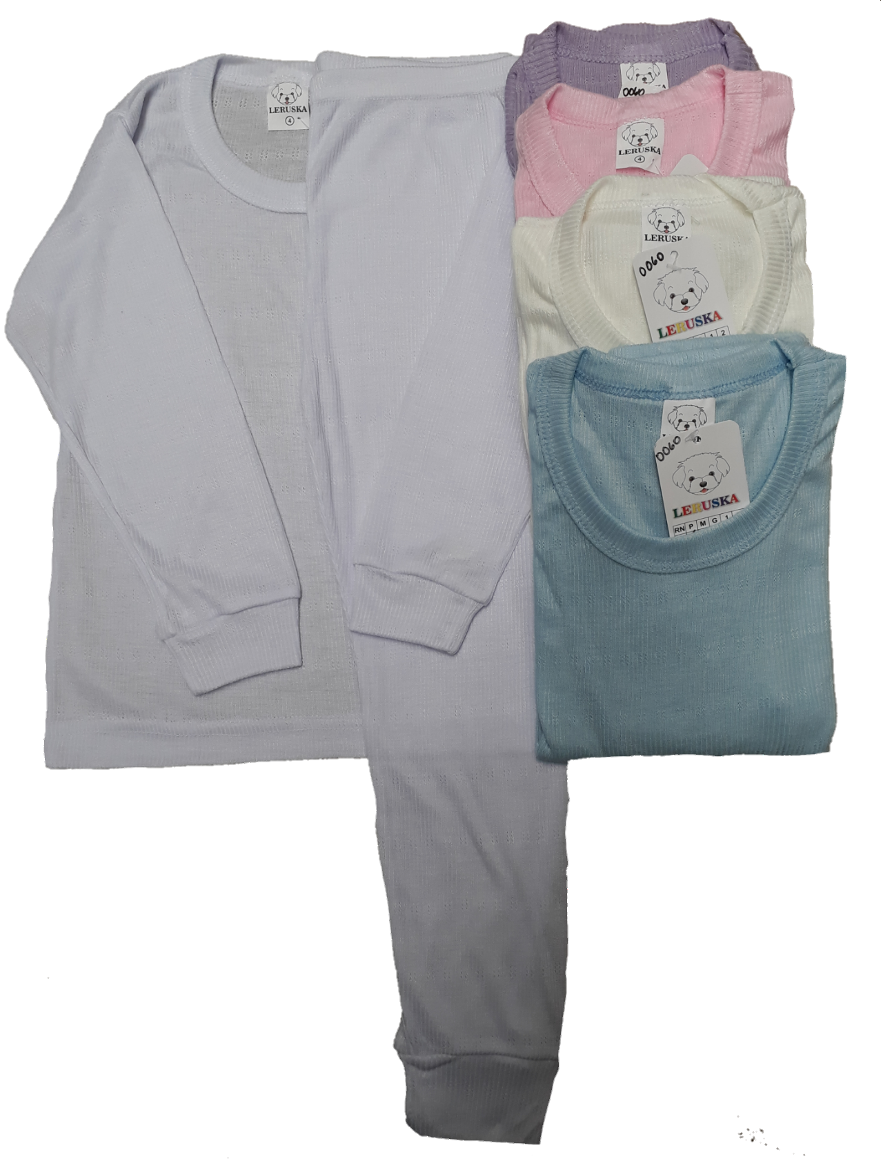 481 - Conjunto Infantil Canelado Leruska - 12-14 (Segunda-Pele)